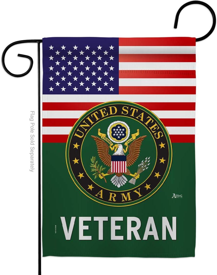 US Veteran Garden Flag Veteran's Day House Decor (13x18inch,Burlap,Double-Sided) Armed Forces United State Decoration American Military Memorabilia Remembrance Wall Home Yard Decor