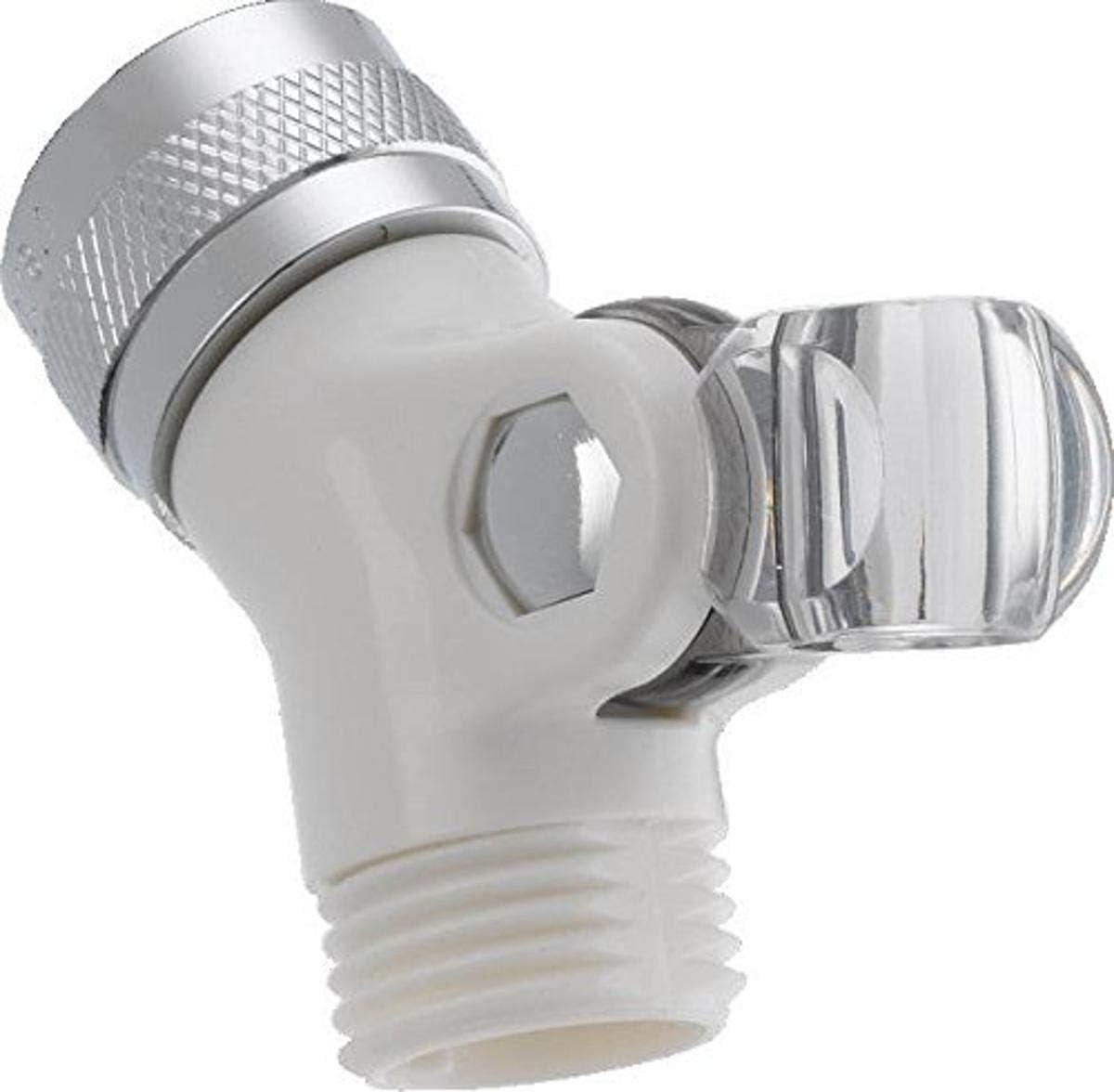 White and Chrome Plastic Swivel Connector for Handshower