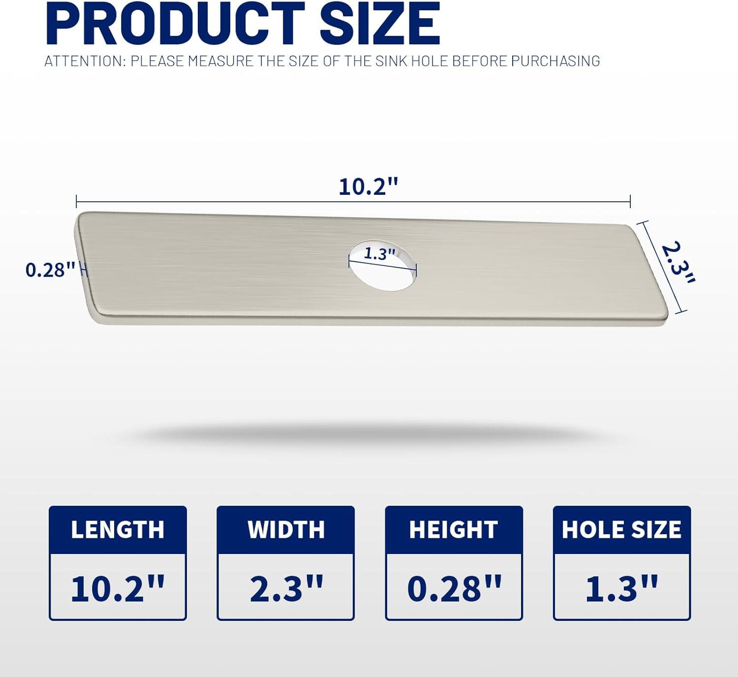 iVIGA VCC06 iVIGA 10" Sink Faucet Hole Cover Deck Plate