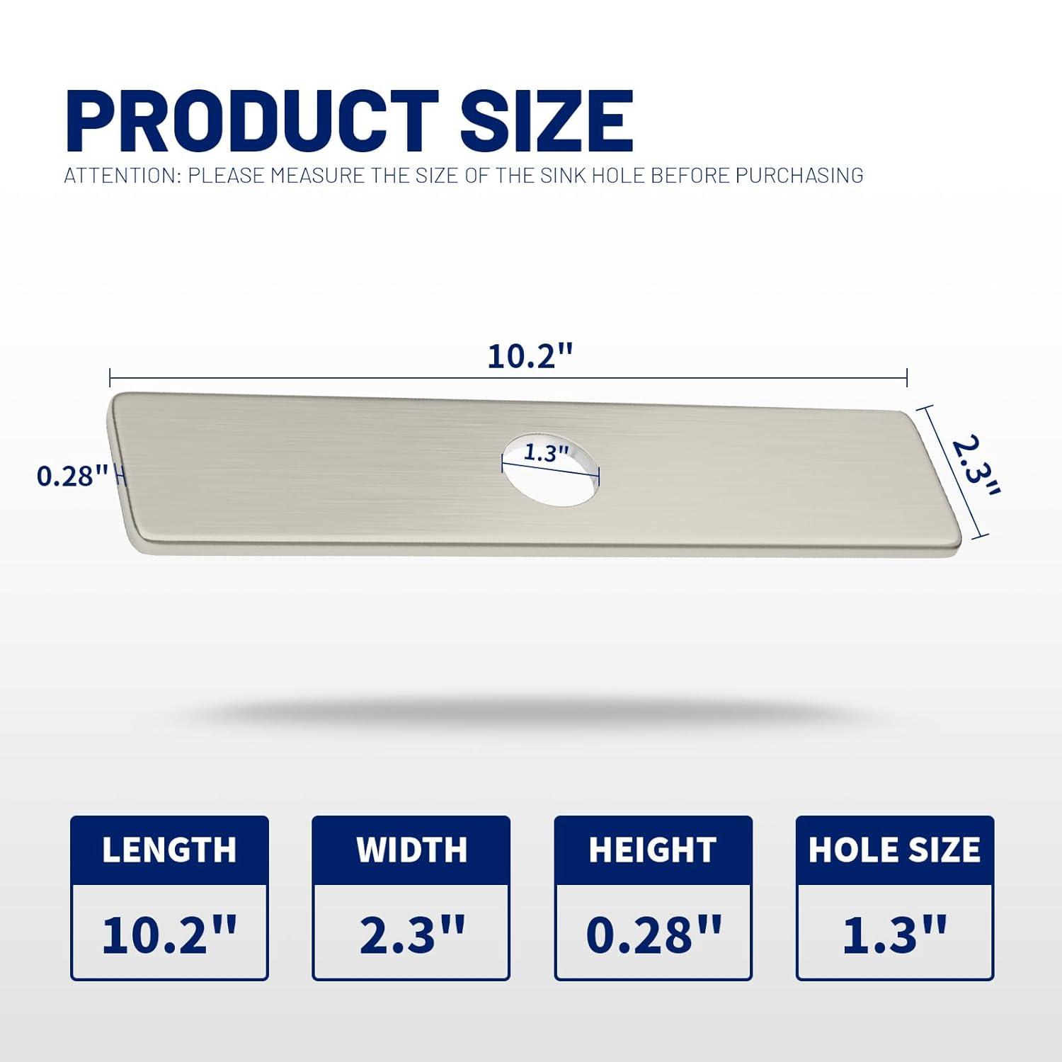 iVIGA VCC06 iVIGA 10" Sink Faucet Hole Cover Deck Plate