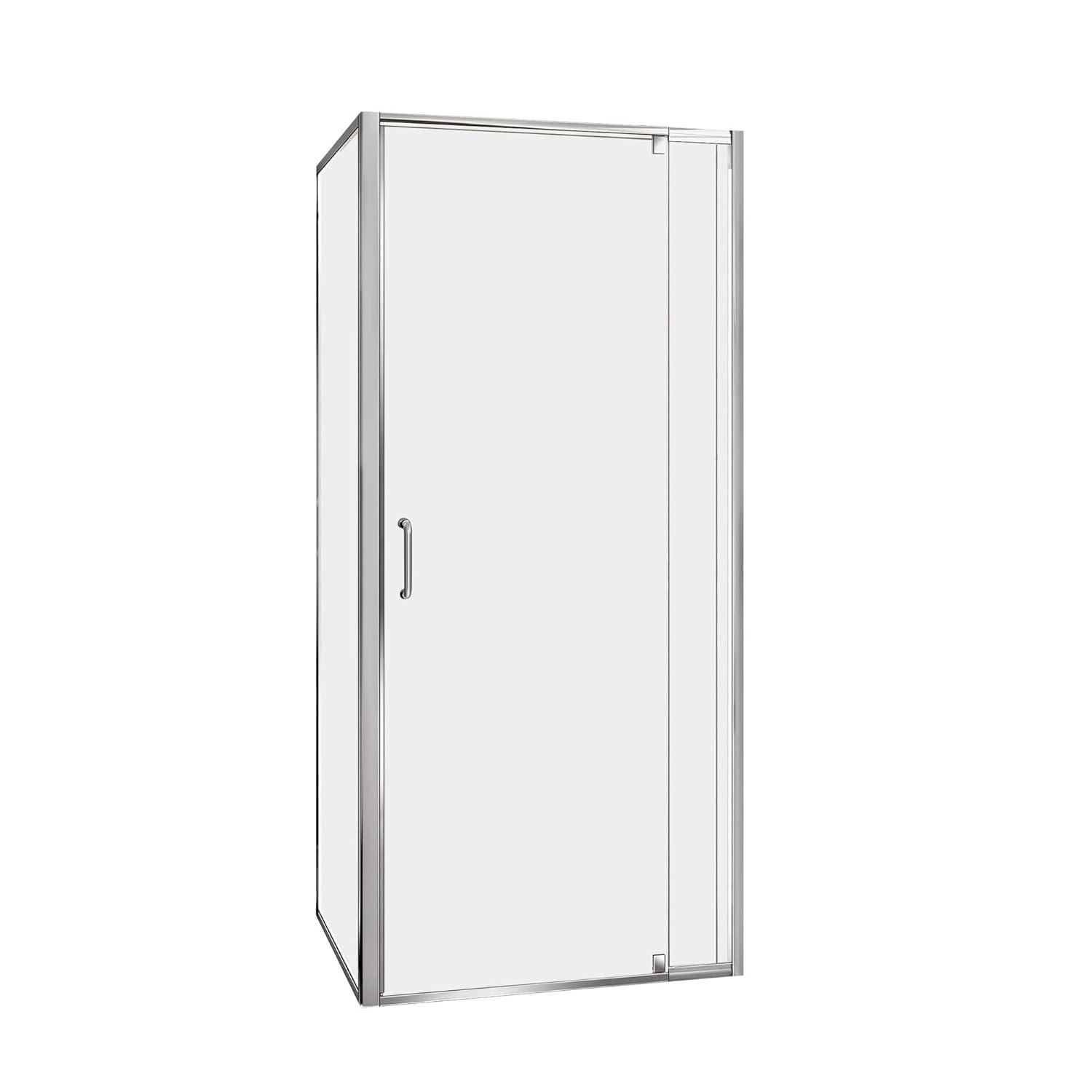 DreamLine Flex 36.44" W x 34.5" D x 72" H Framed Rectangle Pivot Shower Enclosure SHDR-2234340-RT-01
