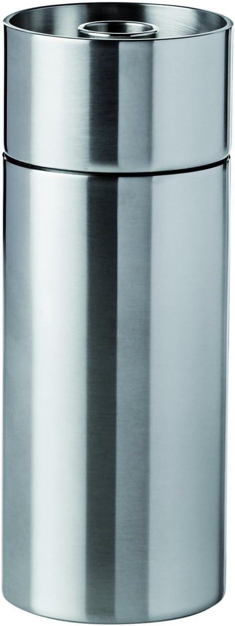 Stainless Steel Cylindrical Pepper Mill with Satin Finish