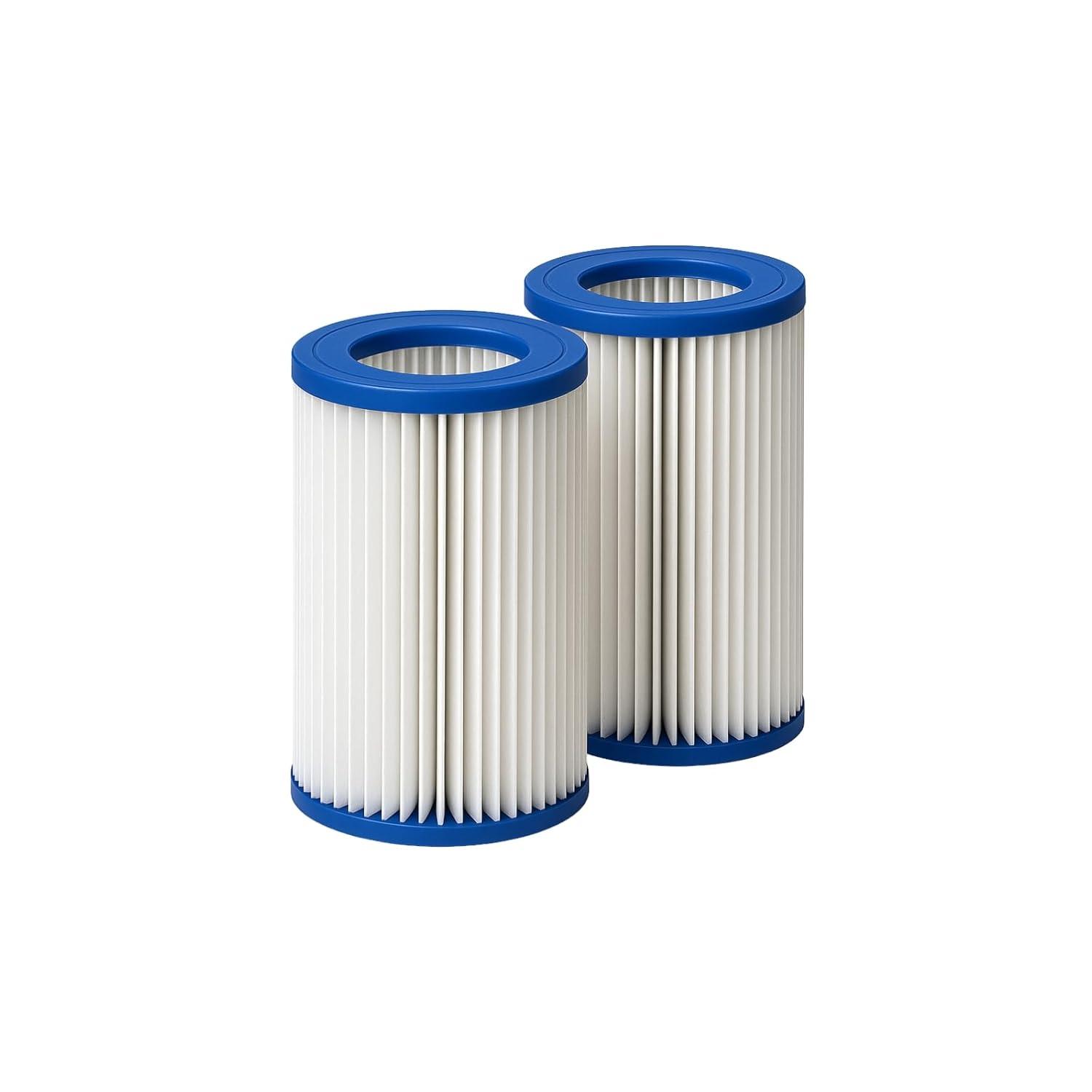 Nispira Pool Filter Replacement for Bestway Flowclear Hot Tubs Type II Cartridge Lay Z Spa Filter Pump 58094 530-800 Gal. | Pack of 2