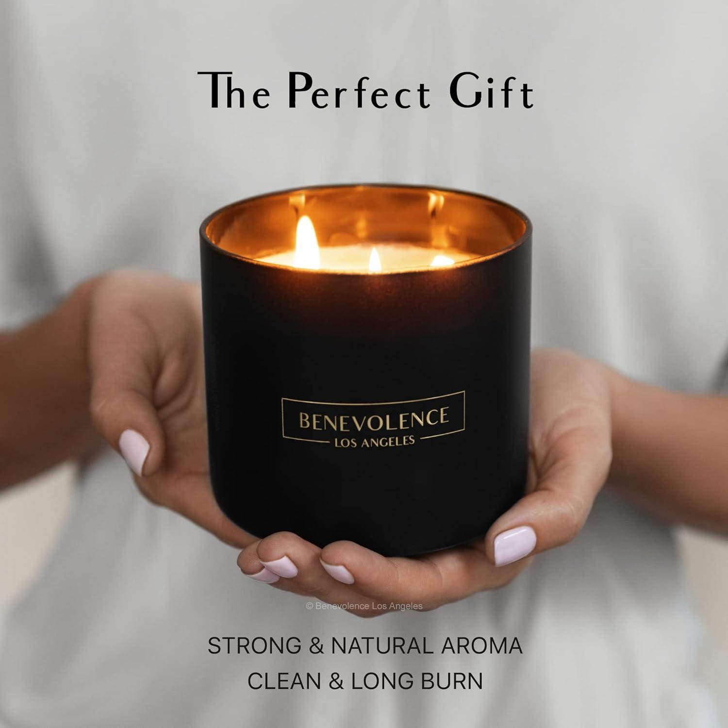 Benevolence LA Premium All Natural Soy Candles In Matte Black Glass Jar