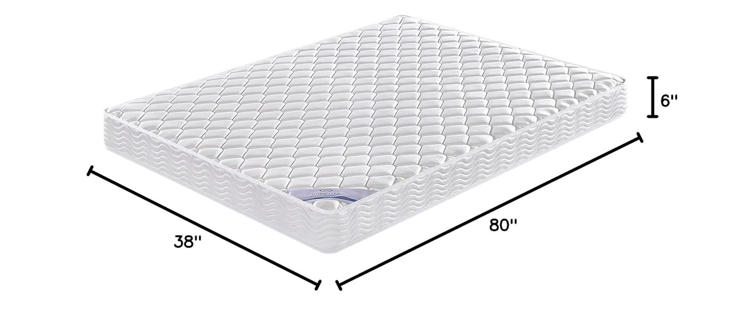 Oliver & Smith 6 Inch Twin XL Mattress - Bonnell Springs Hybrid Twin XL Size Mattress - High Density Foam Medium Firm - Polyester Cover Euro Top Mattress - Mattress in A Box