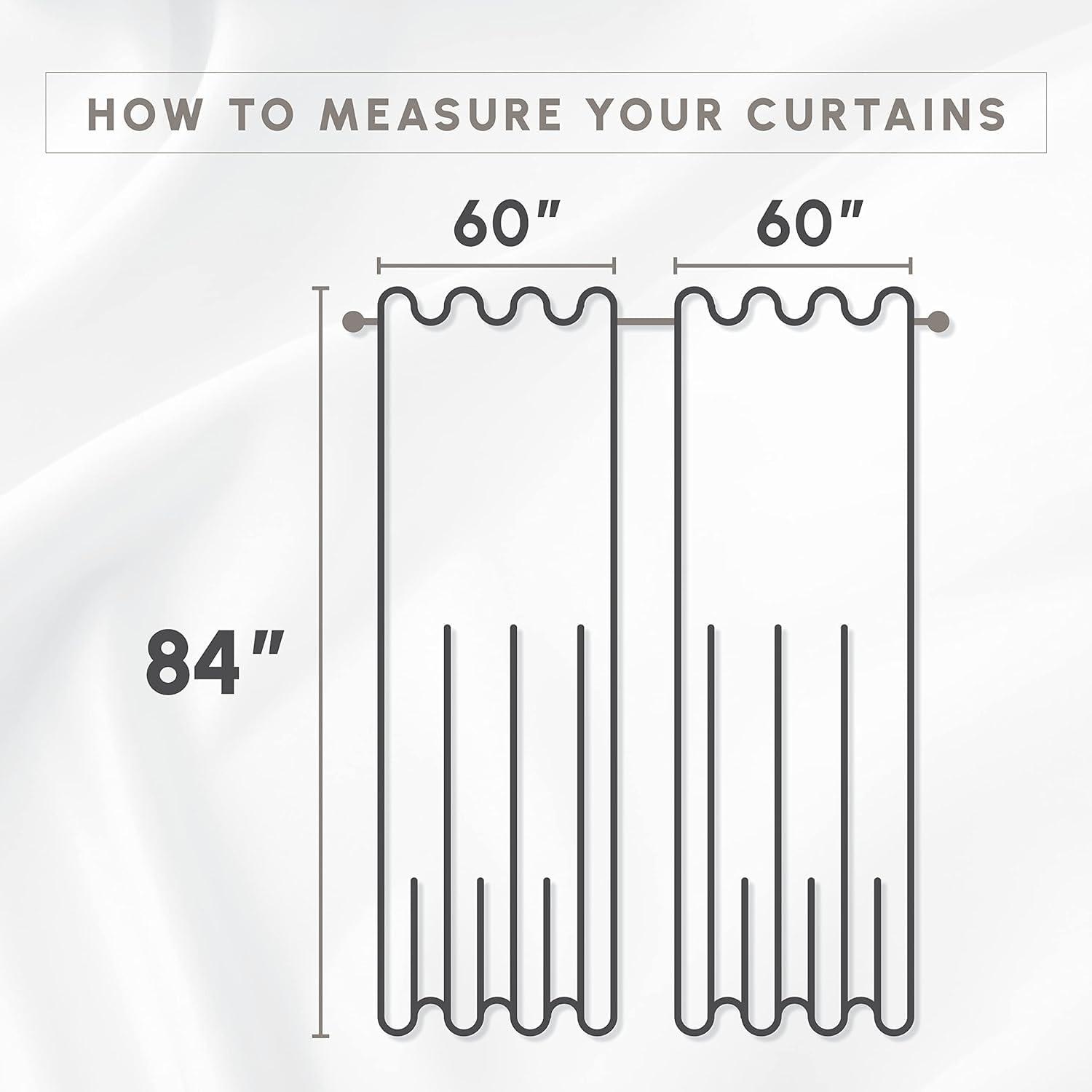 2-Piece Multipurpose Solid Colored Drapes, Sheer Window Curtains with 2 inch Rod Pocket, 60 X 84 inches, Lavender