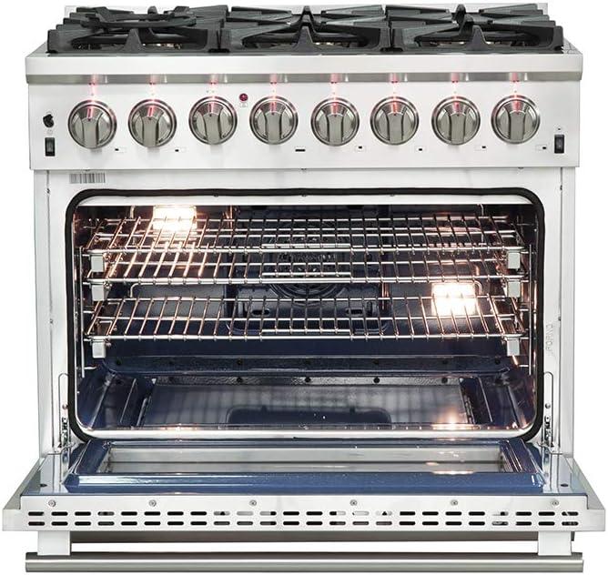 Capriasca - Titanium Professional 36" Freestanding Dual Fuel Range