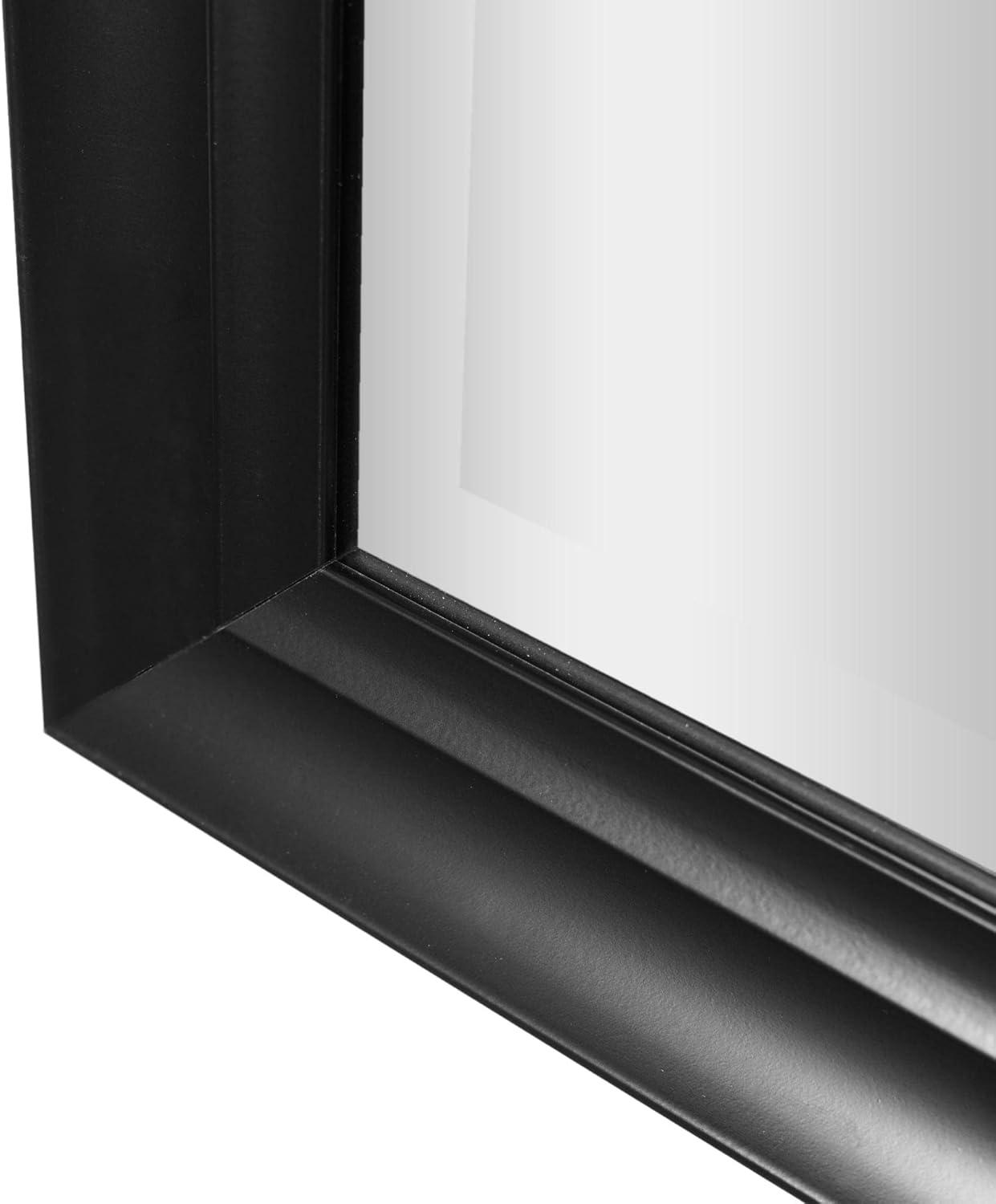 Head West Black Framed Rectangle Decorative Beveled Edge Wall Mirror - 26" x 32"