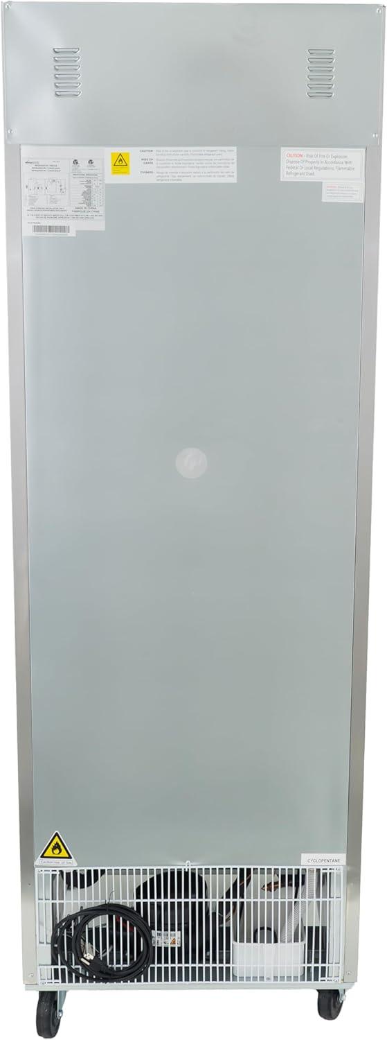 27" Stainless Steel Single Door Reach-In Commercial Freezer