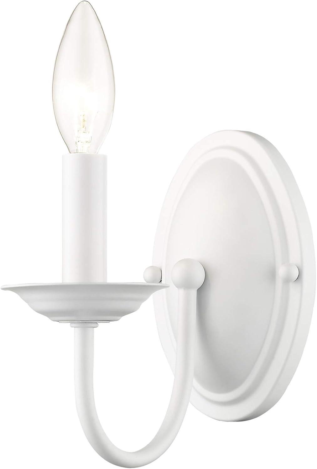 Elegant Williamsburg White Jelly Jar Dimmable Wall Sconce