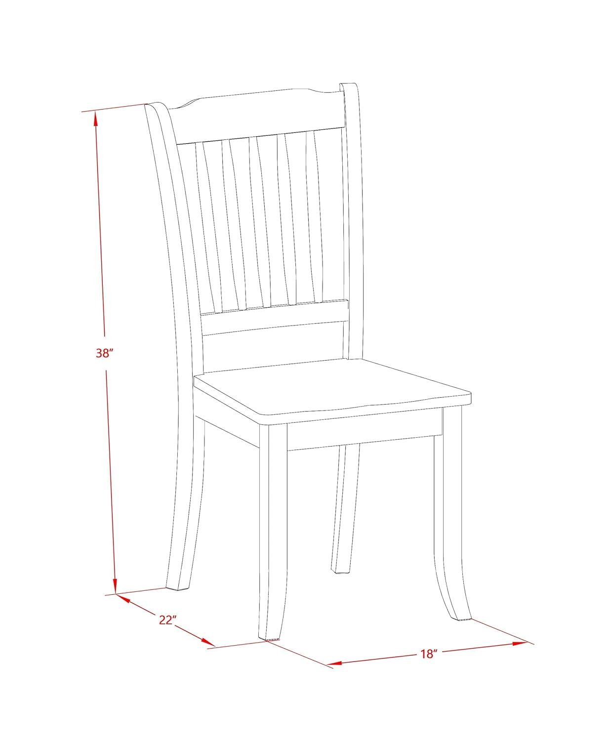 East West Furniture Vancouver 7-piece Wood Dining Table and Chair Set in White