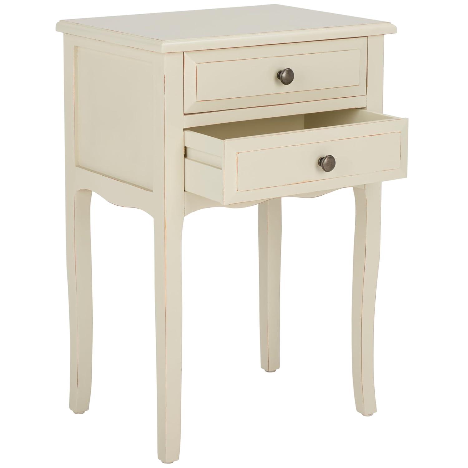 Lori End Table With Storage Drawers - AMH6576E - Barley - Safavieh Couture