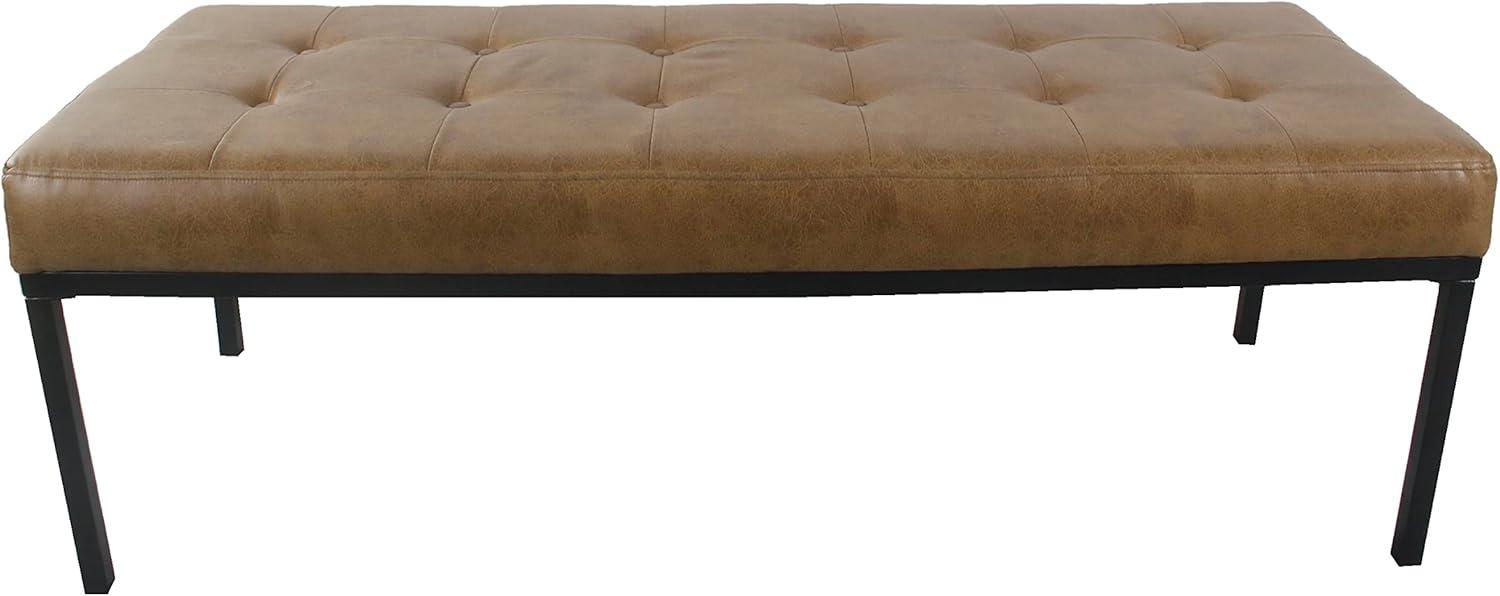 Tufted Metal Bench - HomePop