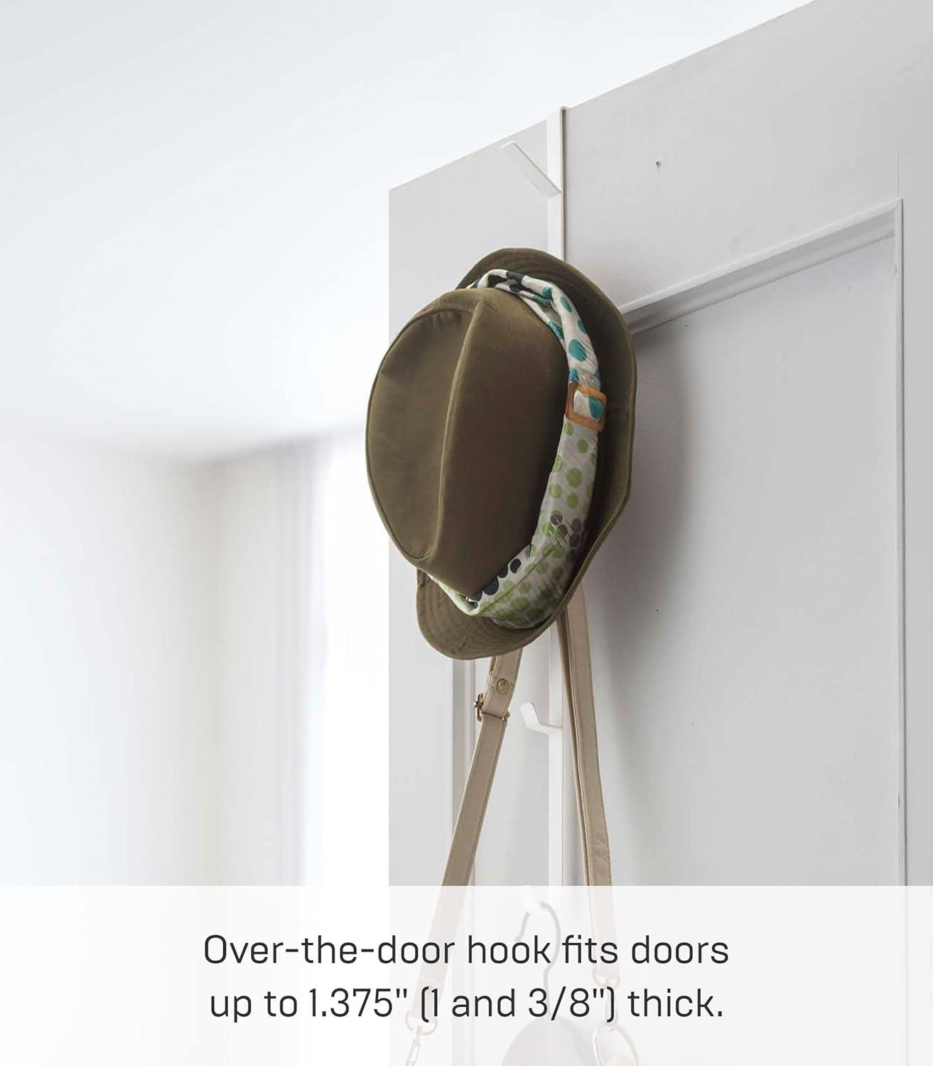 Yamazaki Home Yamazaki Home Over The Door Hooks - Vertical Hanging Coat Rack, Steel, Over-the-Door