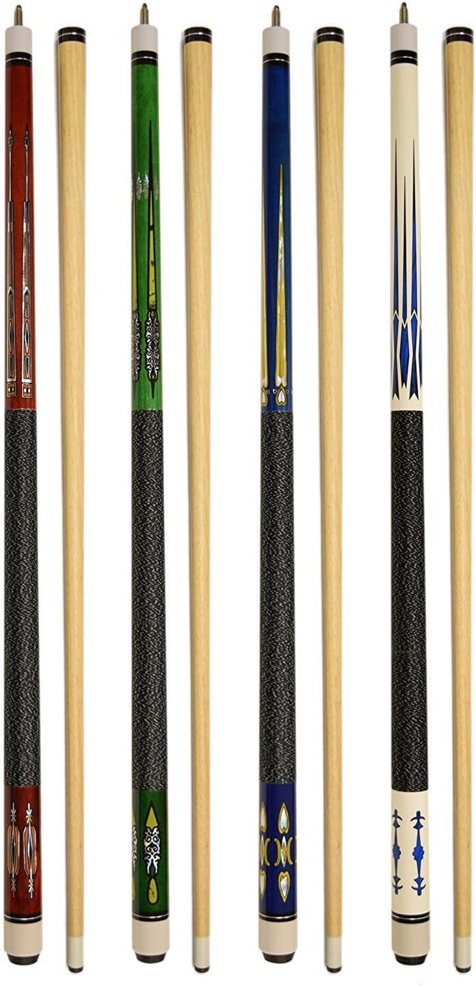 Set of 4 Pool Cues New 58" Billiard House Bar Pool Cue Sticks