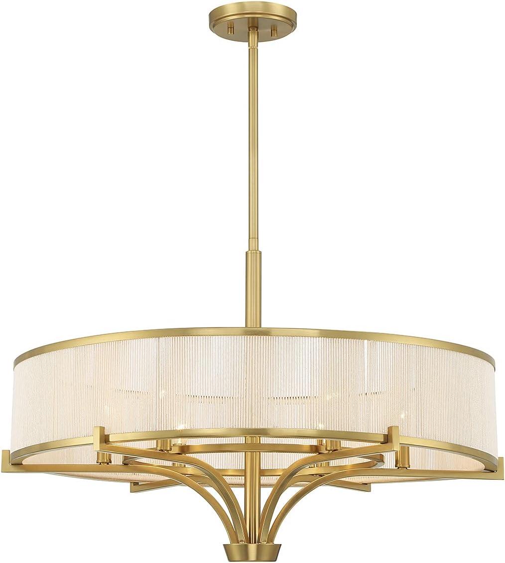 Savoy House Wynwood 6 - Light Chandelier in  Warm Brass