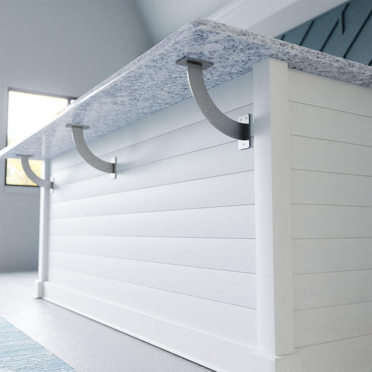 Ekena Millwork 2"W x 7"D x 7"H Bradford Steel Bracket, Hammered Brown