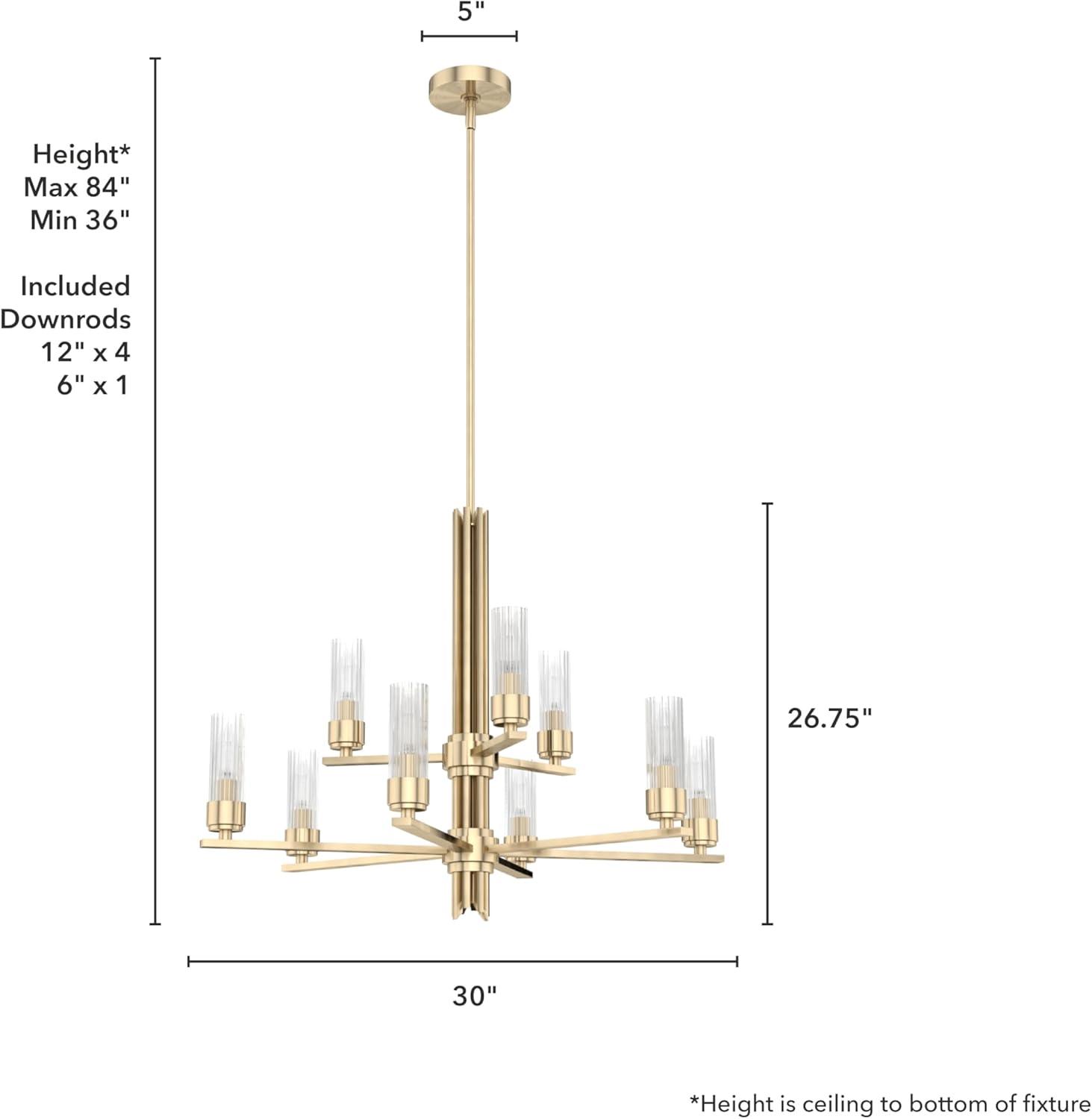 Gatz 9 Light 2-Tier Candle Style Classic / Traditional Chandelier