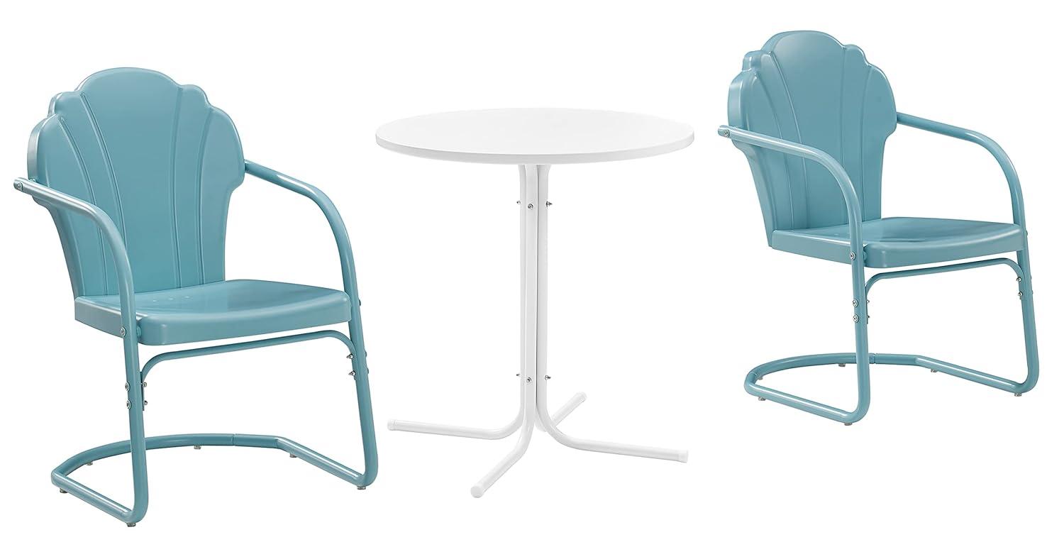 Crosley 3pc Tulip Retro Metal Bistro Set Red