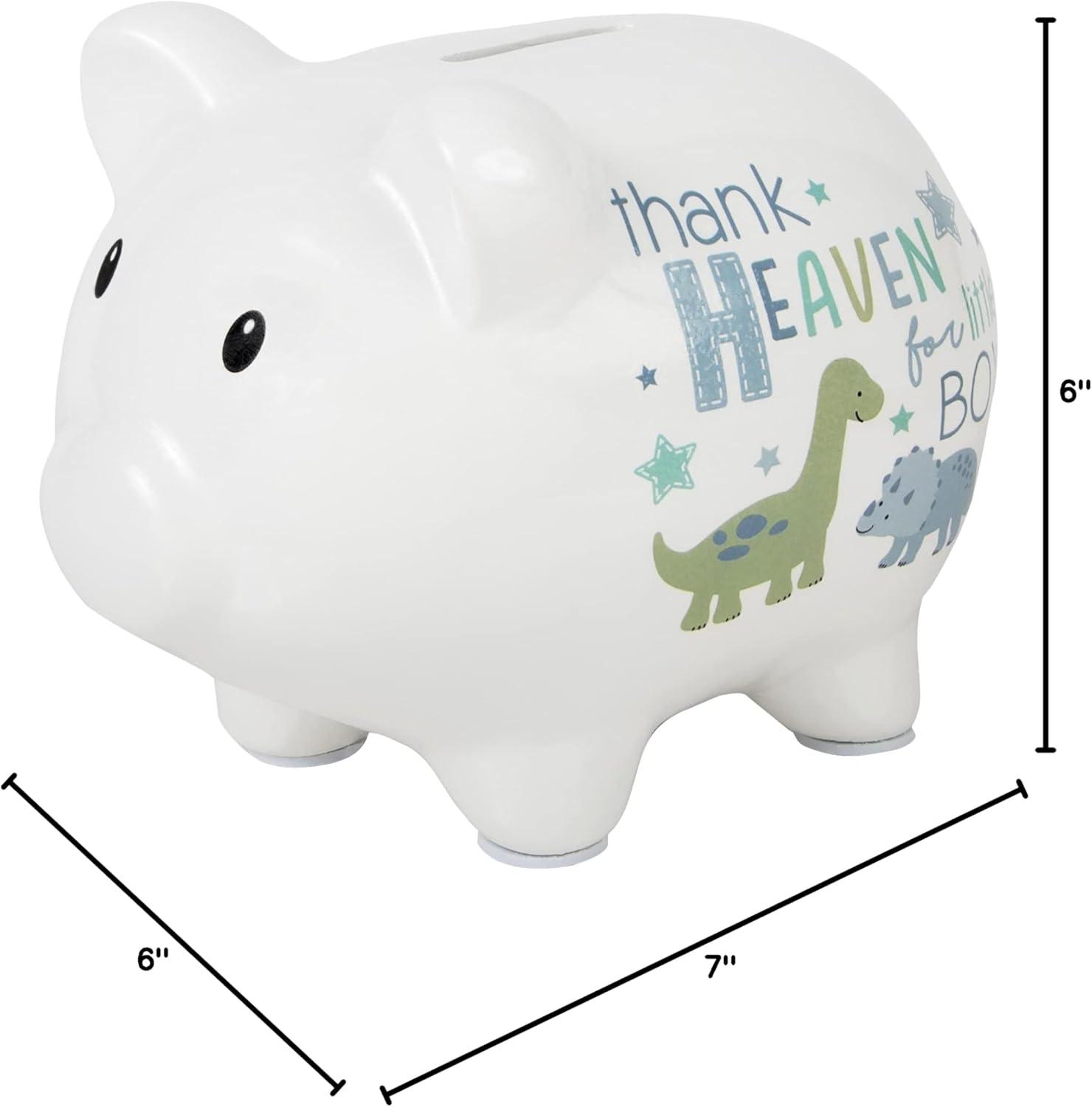 Baby Essentials My First Piggy Bank for Newborns, Infants and Toddlers in Thank Heaven Boys My First Piggy Bank