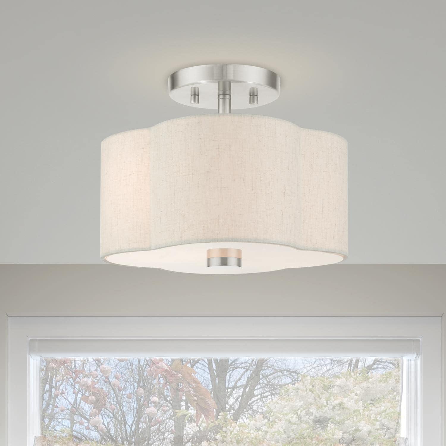 Livex Lighting Solstice 2 - Light Semi-Flush Mount in  Brushed Nickel