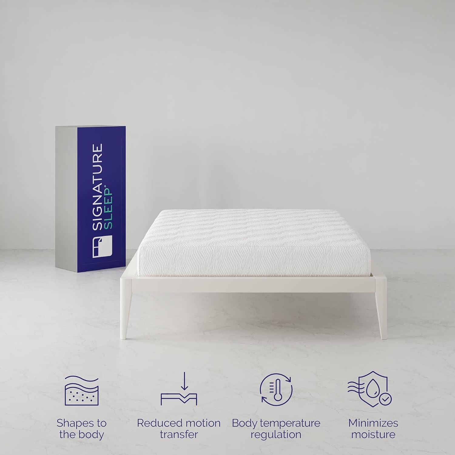Signature Sleep Memoir 8" Charcoal Memory Foam Mattress Queen
