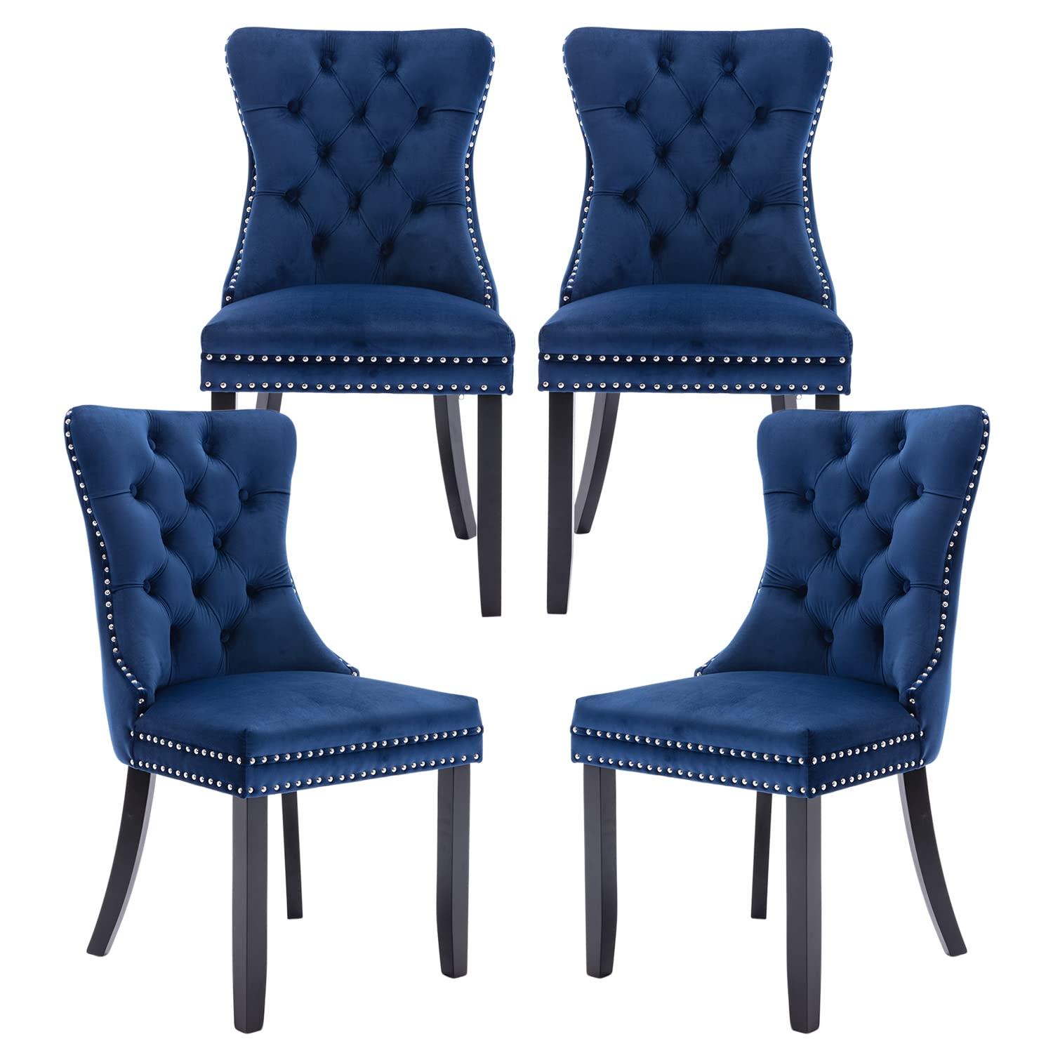 Rosdorf Park Velvet Kitchen Upholstered Dining Chair (Set of 4)