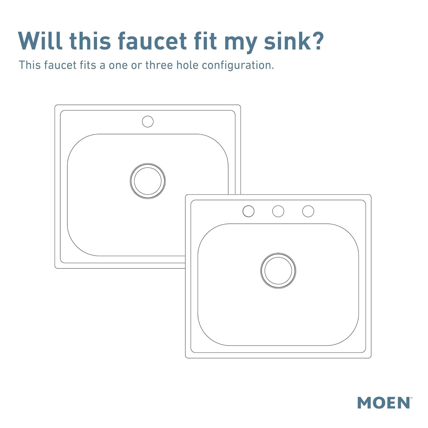 Moen MOEN Adler Touchless Single-Handle Pull-Down Sprayer Kitchen Faucet with MotionSense Wave and Power Clean in Polished Chrome 87233EWC