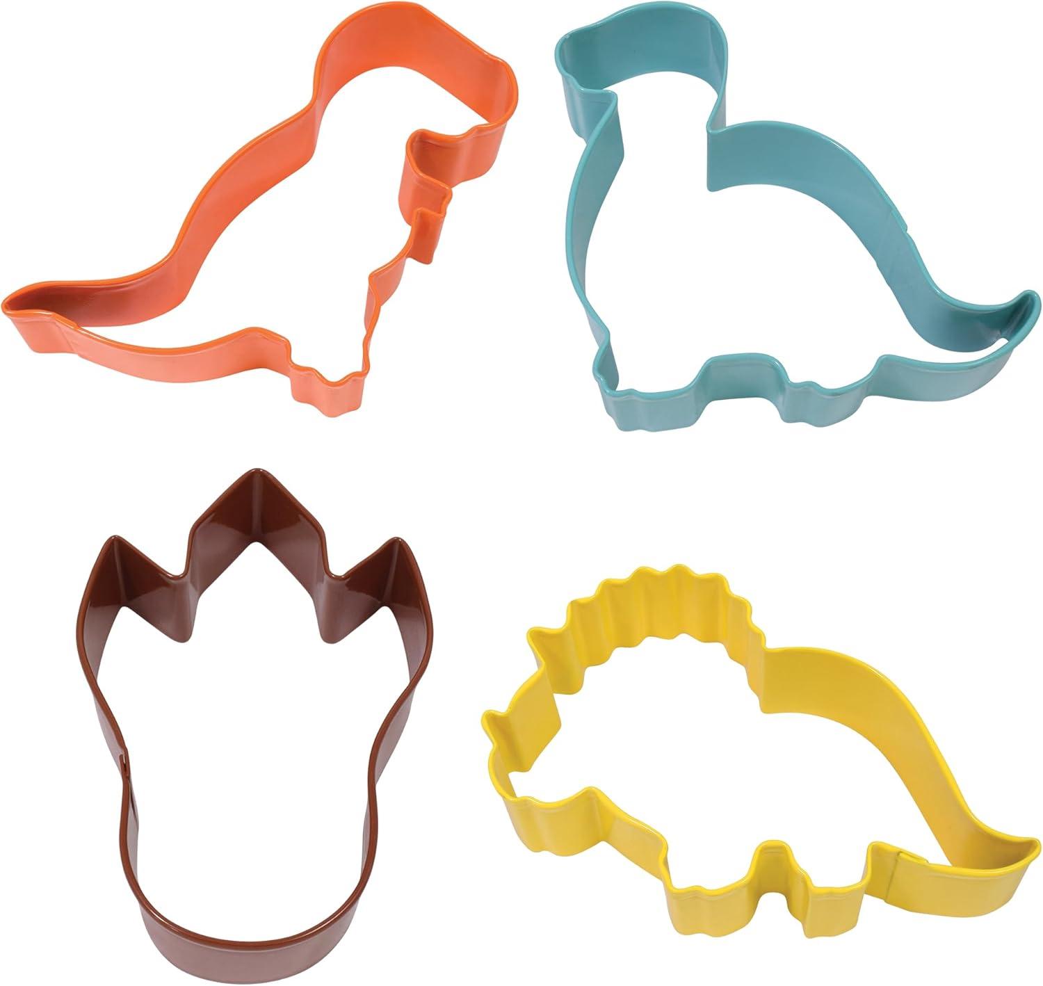 R&M International Color Dinosaur 4 Piece Cookie Cutter Set