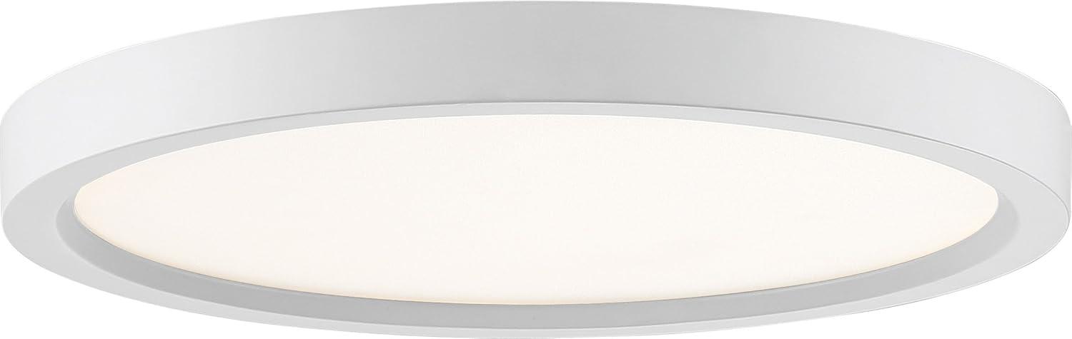 Sleek 11" Brushed Nickel LED Flush Mount with White Acrylic Shade