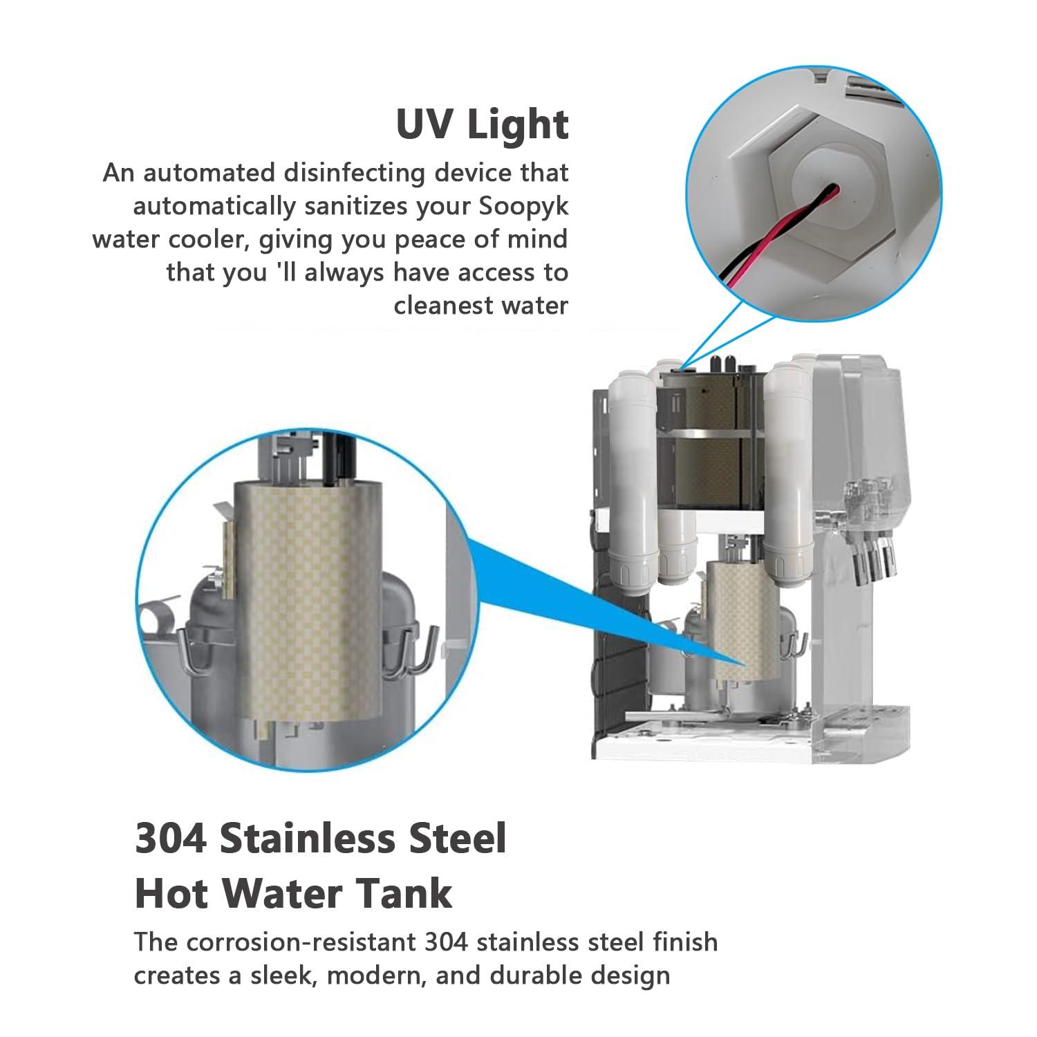 Soopyk Soopyk Black Countertop Bottleless Electric Filtered Water Dispenser