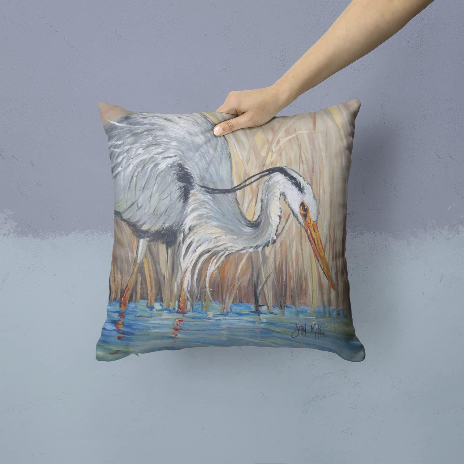 Caroline's Treasures Blue Heron Indoor/Outdoor Reversible Throw Pillow