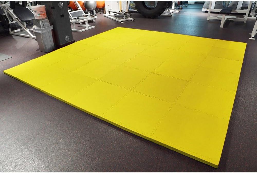 Meister X-THICK 1.5" Interlocking EVA Foam Mats - 2X Cushion for Wrestling, MMA Takedowns & Gymnastics - 2'x2' Tiles - Black - 36 Tiles (144 Sqft)