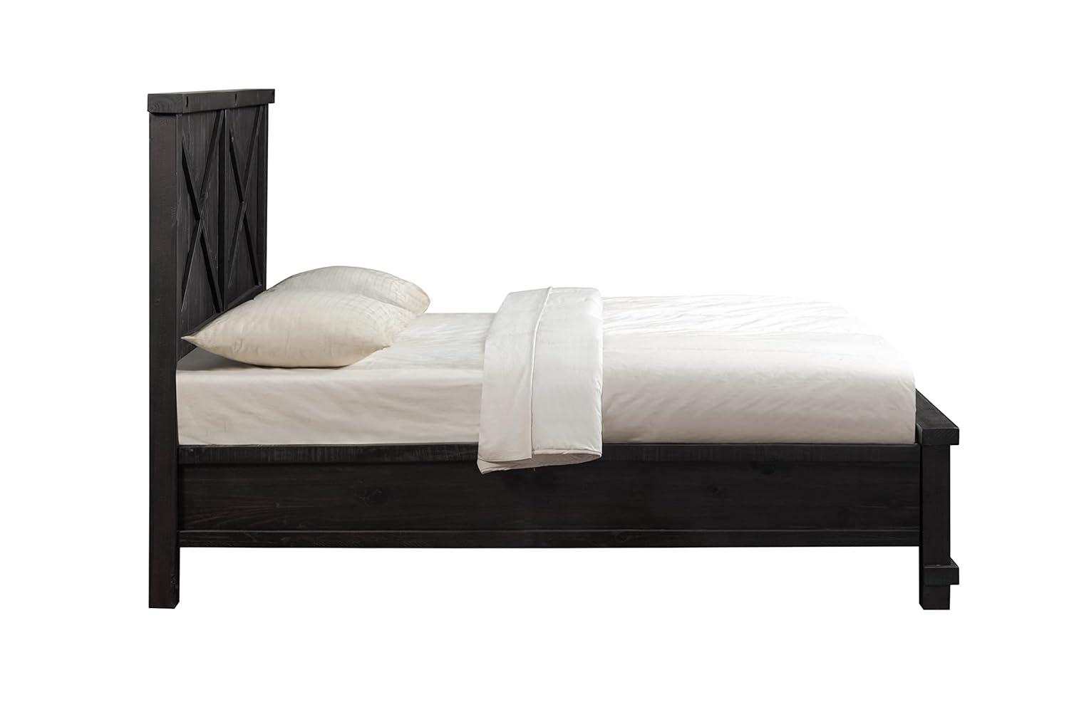 Yosemite Cafe Solid Wood Panel Storage Bed