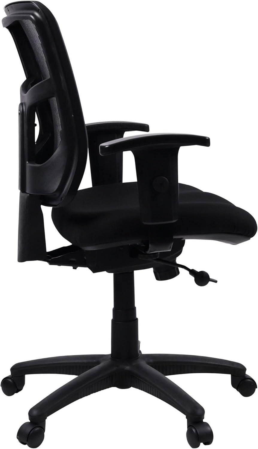 ErgoFlex Black Mesh Mid-Back Adjustable Office Chair