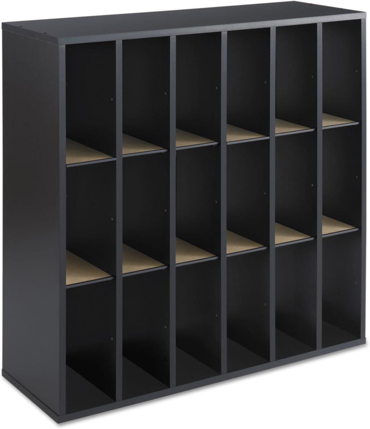 Mail Sorter with Adjustable Dividers 18 Compartments
