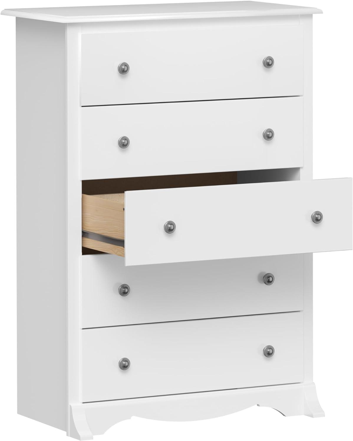 45.12" Monterey Vertical Dresser White - Prepac