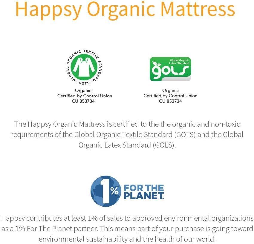 California King Organic Latex Foam Hybrid Mattress with Cotton Cover