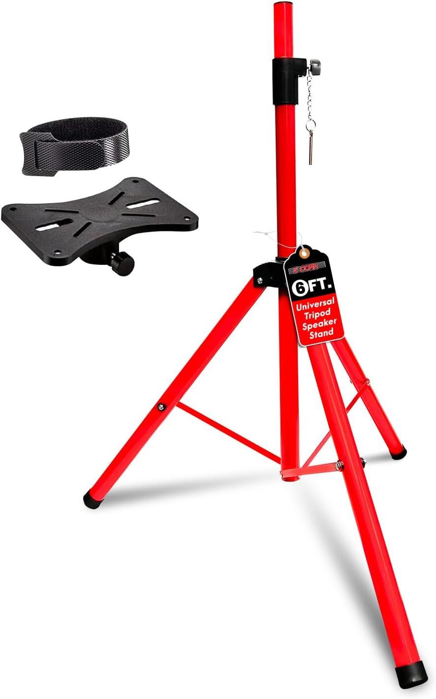 Arlmont & Co. 5 Core Speaker Stand Height Adjustable PA DJ Tripod Studio Monitor Stands w 35mm Compatible Insert