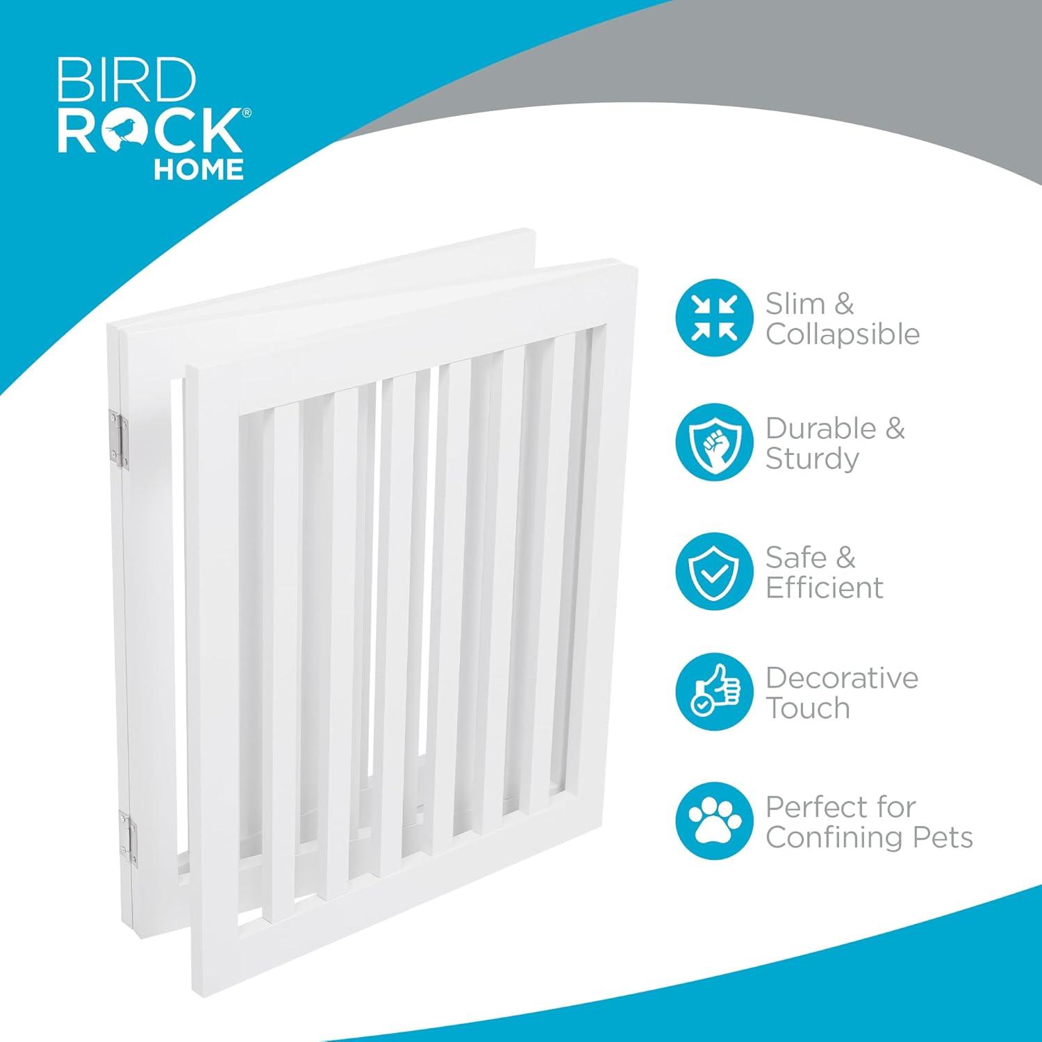 BirdRock Home Wood Free Standing Pet Gate
