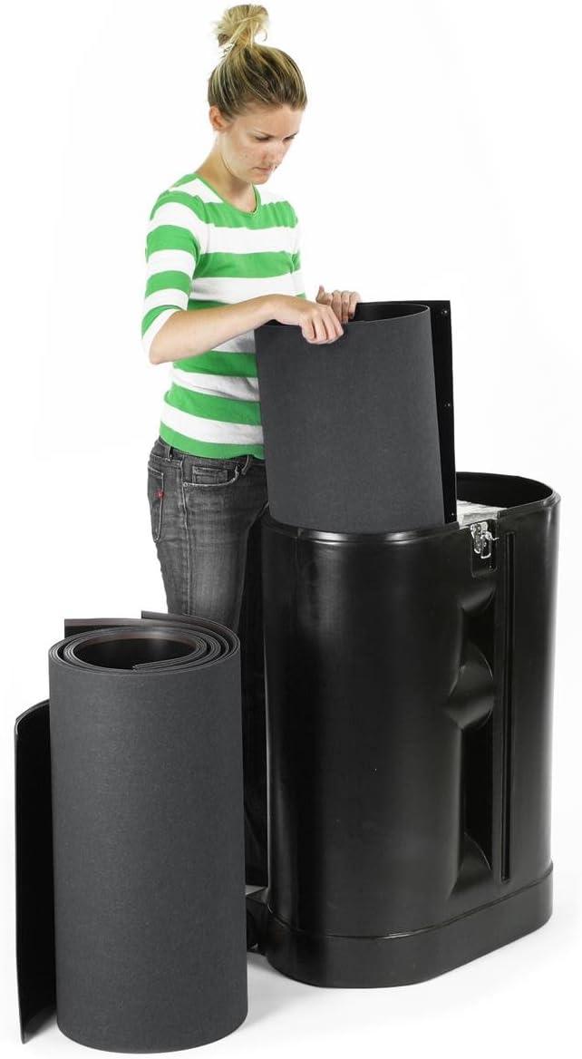 10-foot-wide Curved Pop-Up Trade Show Portable Display Booth with Podium Travel Case - Black (TEPUVF10BK)