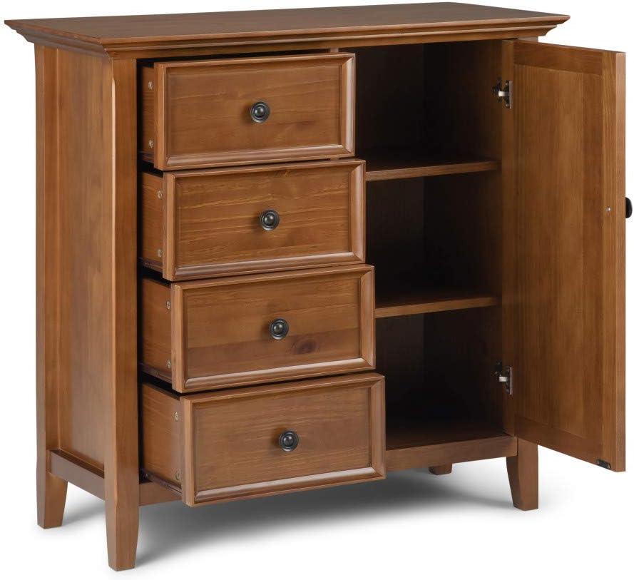 Amherst Transitional Medium Storage Cabinet with Adjustable Shelves in Light Golden Brown