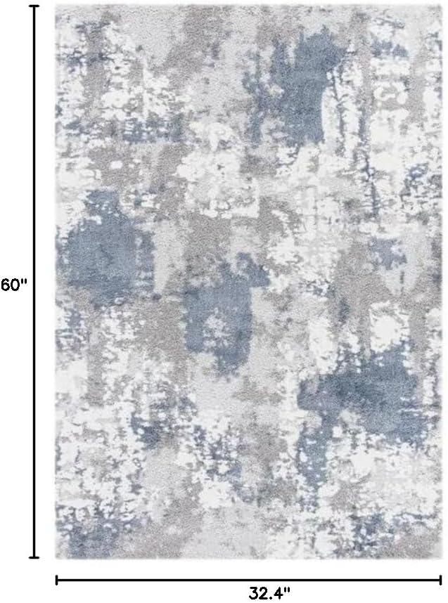 Century 300 CTY339 Power Loomed Indoor Accent Rug - Grey/Blue - 2'7"x5' - Safavieh
