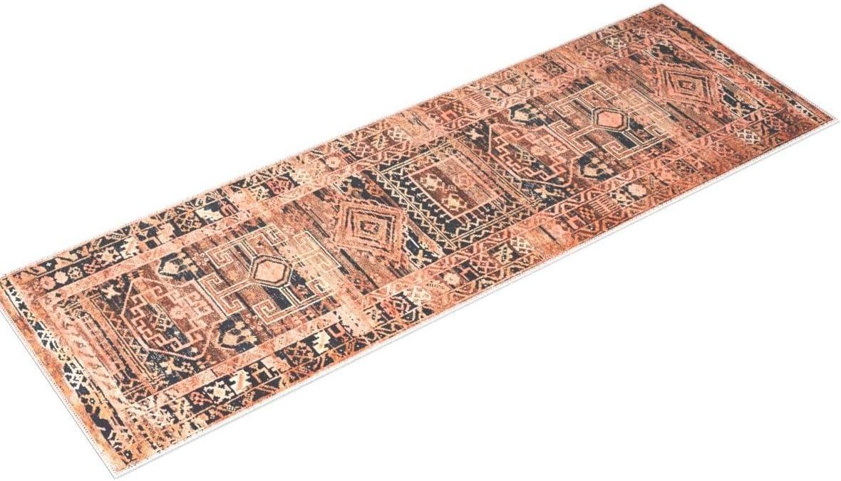 Layla Mocha and Blush Vintage Runner Rug