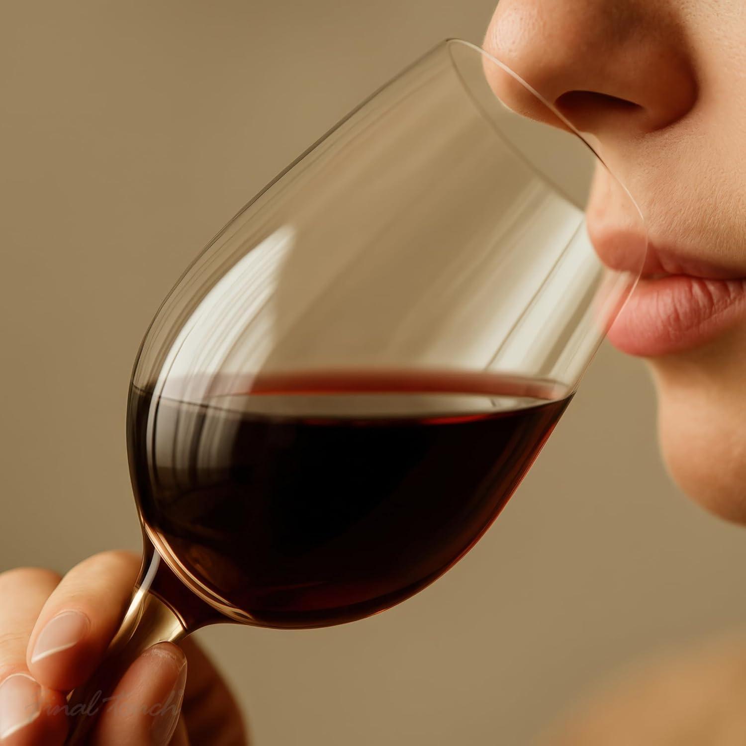 Final Touch ISO INAO Wine Tasting Glasses Set of 6 - Lead-Free Crystal for Red, White, Sparkling, Rosé - 7¼ oz Capacity - Ideal for Wine Tastings and Events (WGT406)