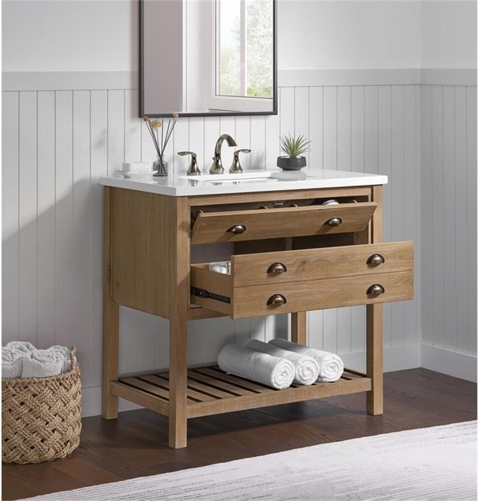 Martin Svensson Home Monterey 37" Wood Single Bathroom Vanity Driftwood