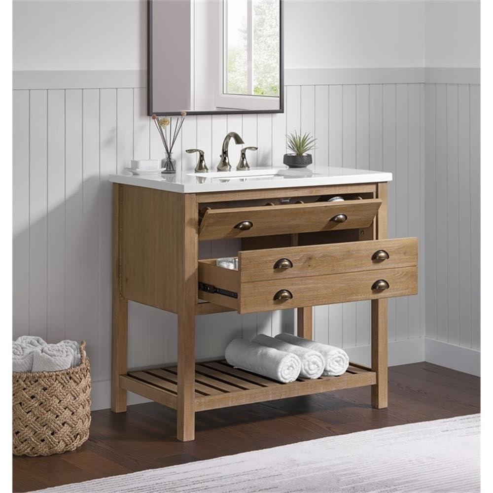 Martin Svensson Home Monterey 37" Wood Single Bathroom Vanity Driftwood