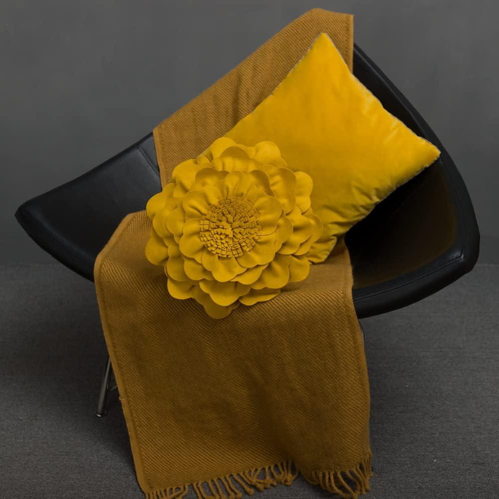 JWH 3D Floral Throw Pillow Floral Throw Pillow