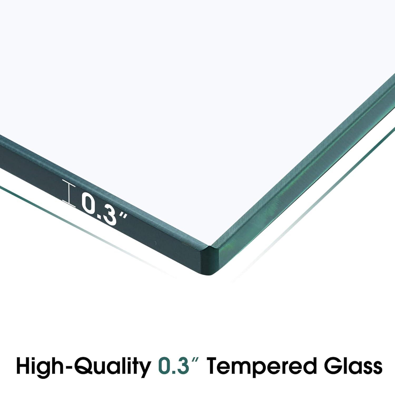 Ivinta Narrow Glass Console Table with Storage Modern Sofa Table Entryway Table Glass Writing Desk Small Computer Desk TV Table Buffet Table Modern Accent Table for Small Space Living Room Hallway