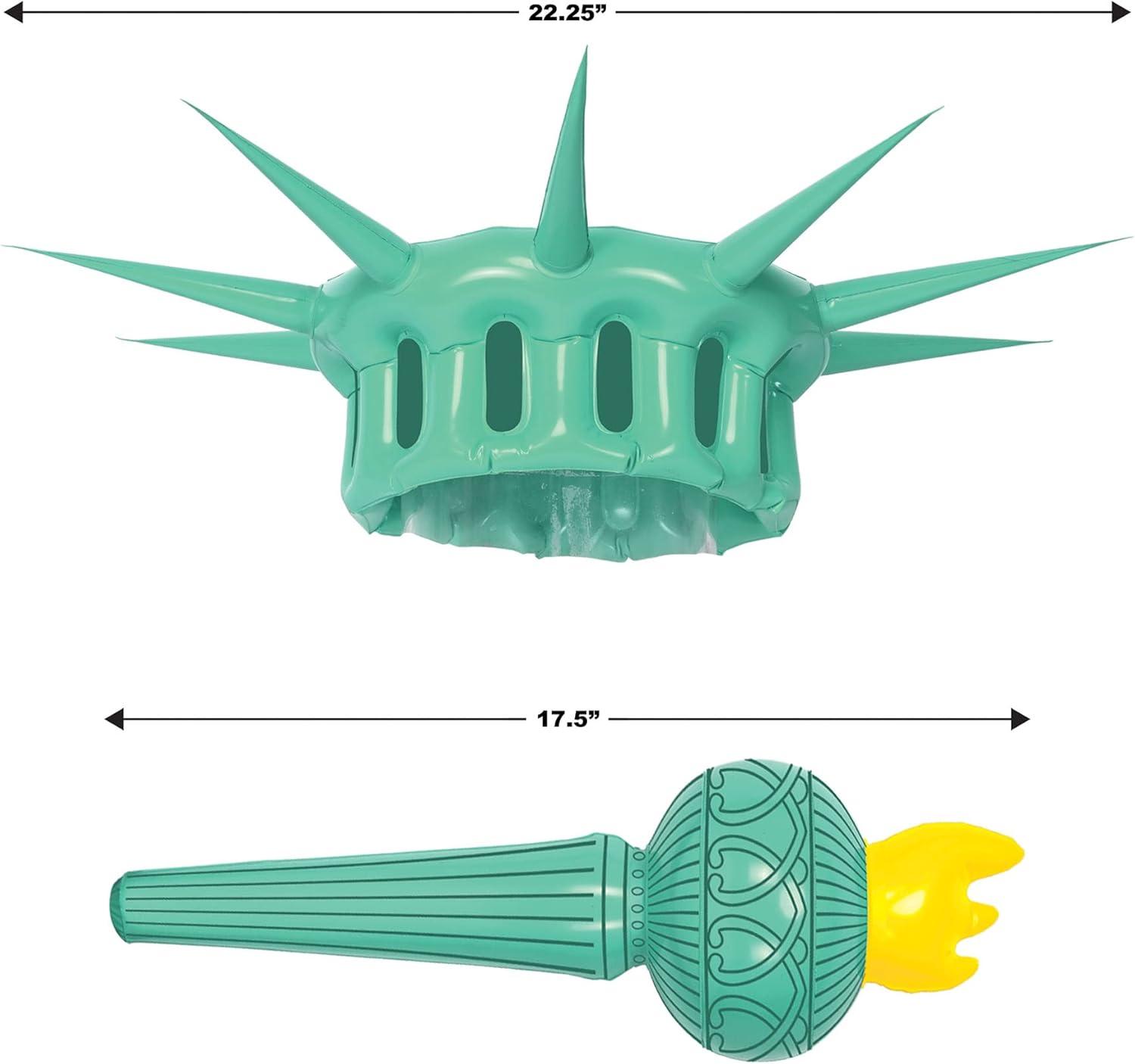 Inflatable Statue of Liberty Crown and Torch Set